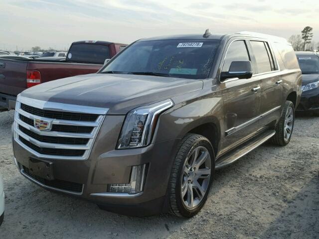 1GYS3SKJ6FR739163 - 2015 CADILLAC ESCALADE E GRAY photo 2