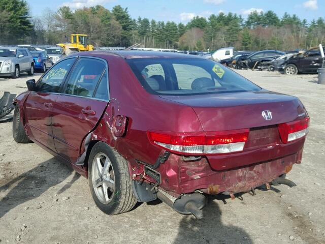 1HGCM66523A030303 - 2003 HONDA ACCORD EX RED photo 3