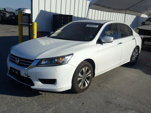 1HGCR2F30EA206096 - 2014 HONDA ACCORD LX WHITE photo 2