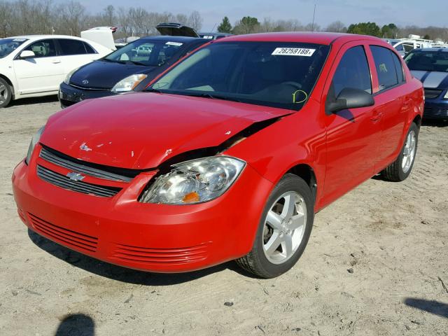 1G1AB5F50A7120431 - 2010 CHEVROLET COBALT LS RED photo 2