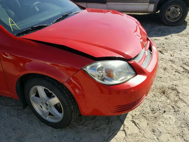 1G1AB5F50A7120431 - 2010 CHEVROLET COBALT LS RED photo 9