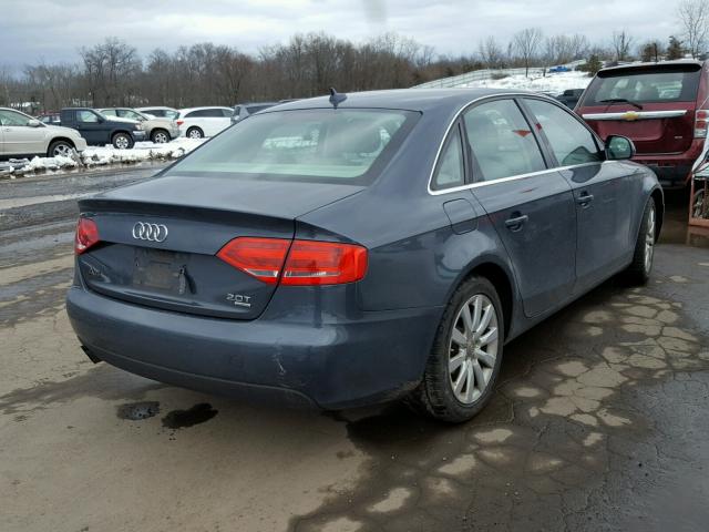 WAUSF78K19N028988 - 2009 AUDI A4 PREMIUM BLUE photo 4