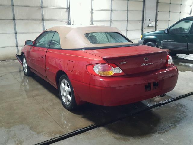 2T1FF22P63C606914 - 2003 TOYOTA CAMRY SOLA RED photo 3
