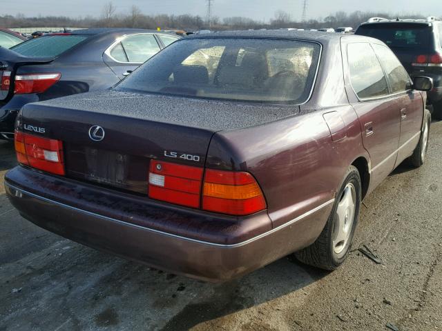 JT8BH28F9Y0173113 - 2000 LEXUS LS 400 PURPLE photo 4