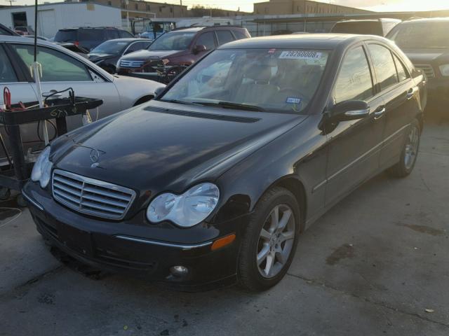 WDBRF92H77F877605 - 2007 MERCEDES-BENZ C 280 4MAT BLACK photo 2