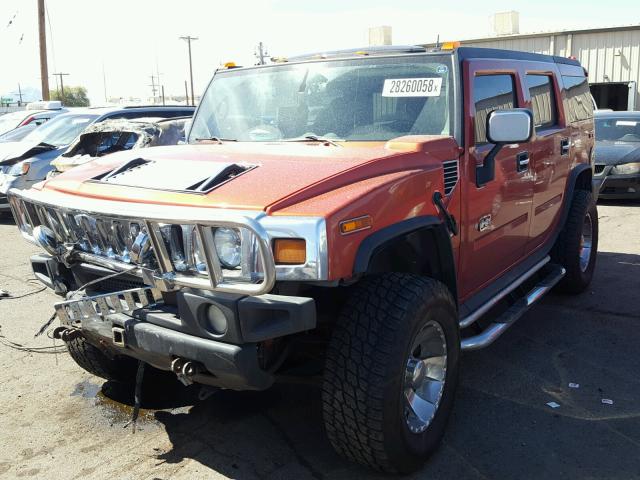 5GRGN23U13H115687 - 2003 HUMMER H2 ORANGE photo 2