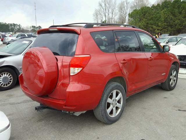 JTMZD31V176026511 - 2007 TOYOTA RAV4 LIMIT RED photo 4