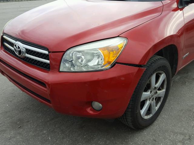 JTMZD31V176026511 - 2007 TOYOTA RAV4 LIMIT RED photo 9