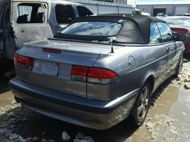 YS3DF78K527015868 - 2002 SAAB 9-3 SE GRAY photo 4