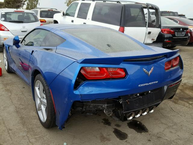 1G1YD2D75E5120728 - 2014 CHEVROLET CORVETTE S BLUE photo 3