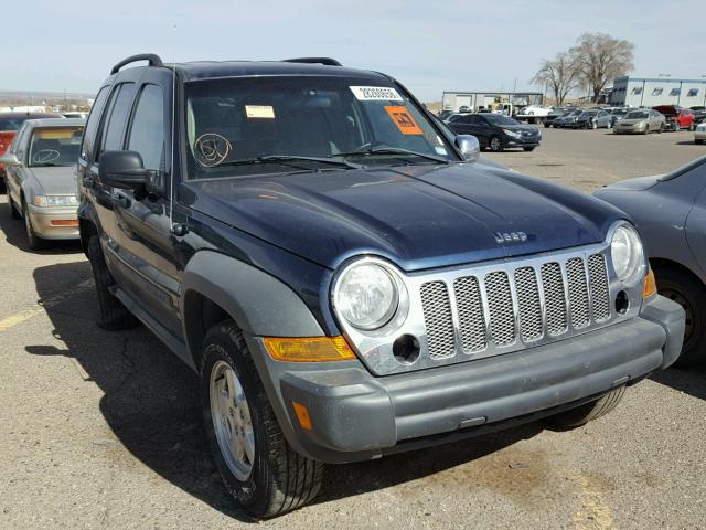 1J4GL48K36W252103 - 2006 JEEP LIBERTY SP BLUE photo 1