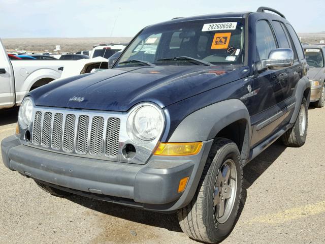 1J4GL48K36W252103 - 2006 JEEP LIBERTY SP BLUE photo 2