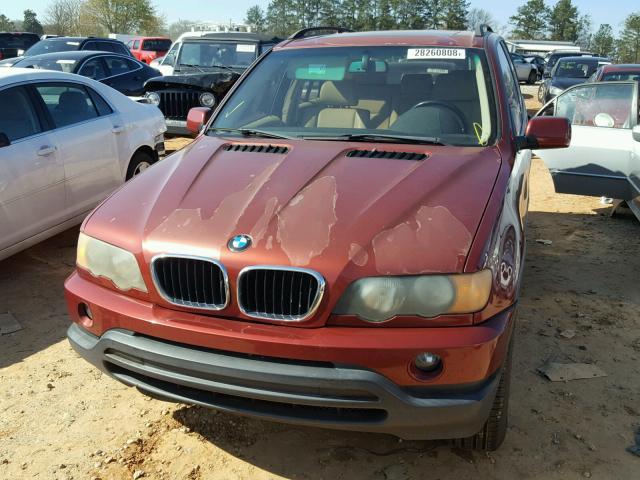 5UXFA53533LW23271 - 2003 BMW X5 3.0I RED photo 9