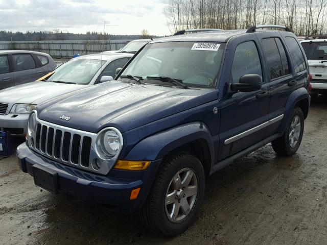 1J8GL58K15W538809 - 2005 JEEP LIBERTY LI BLUE photo 2