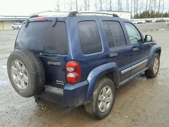 1J8GL58K15W538809 - 2005 JEEP LIBERTY LI BLUE photo 4