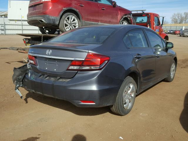 19XFB2F57DE023050 - 2013 HONDA CIVIC LX GRAY photo 4