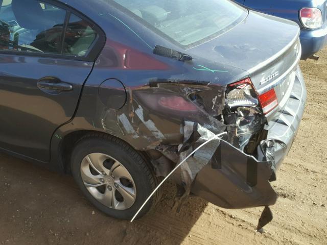 19XFB2F57DE023050 - 2013 HONDA CIVIC LX GRAY photo 9