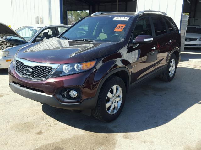 5XYKT3A14BG116789 - 2011 KIA SORENTO BA MAROON photo 2