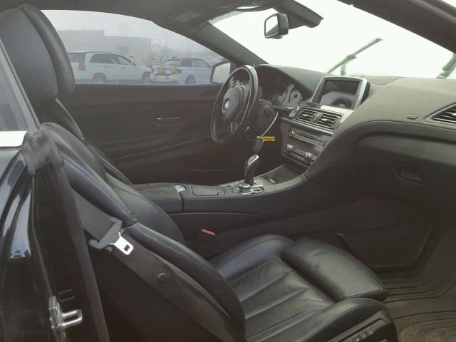 WBALZ3C53CDL71708 - 2012 BMW 650 I Noir photo 5