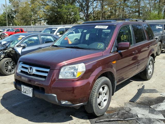 5FNYF28788B003644 - 2008 HONDA PILOT EXL MAROON photo 2