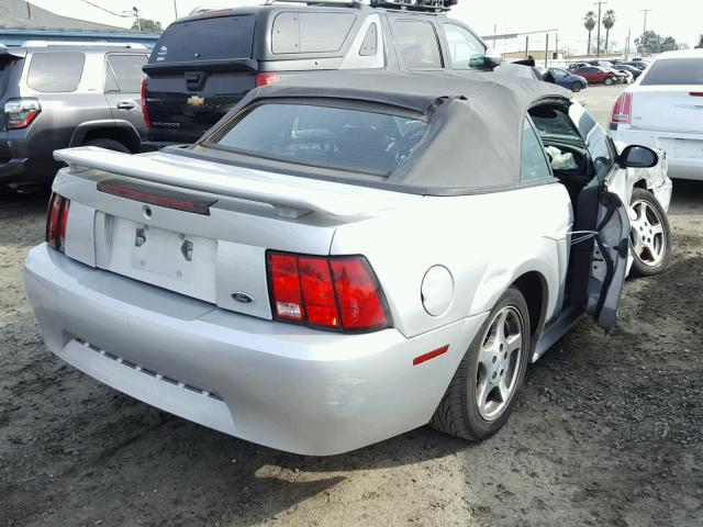 1FAFP44432F156128 - 2002 FORD MUSTANG SILVER photo 4