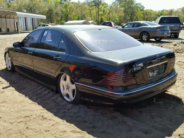 WDBNG75J93A317994 - 2003 MERCEDES-BENZ S 500 BLACK photo 3