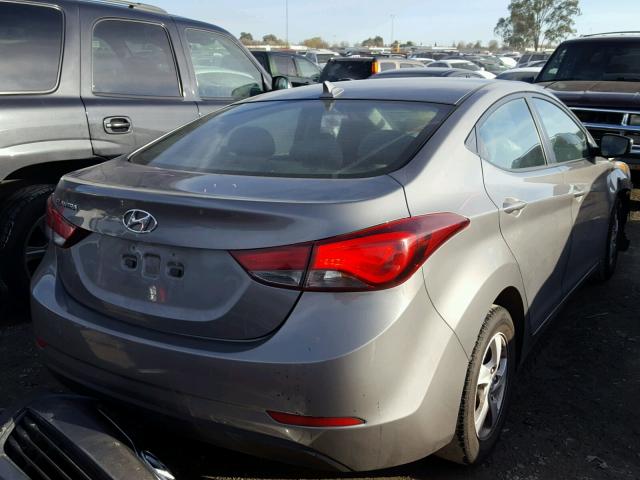 5NPDH4AE7EH526762 - 2014 HYUNDAI ELANTRA SE CHARCOAL photo 4