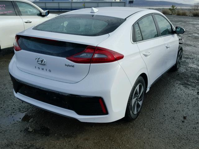 KMHC75LC2HU049339 - 2017 HYUNDAI IONIQ SEL WHITE photo 4