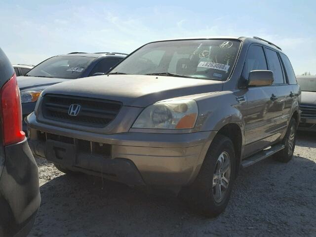 2HKYF18424H503049 - 2004 HONDA PILOT EX BEIGE photo 2