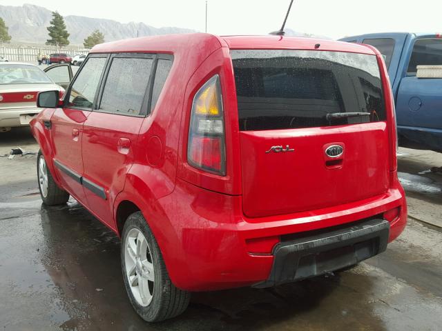 KNDJT2A23A7106751 - 2010 KIA SOUL + RED photo 3