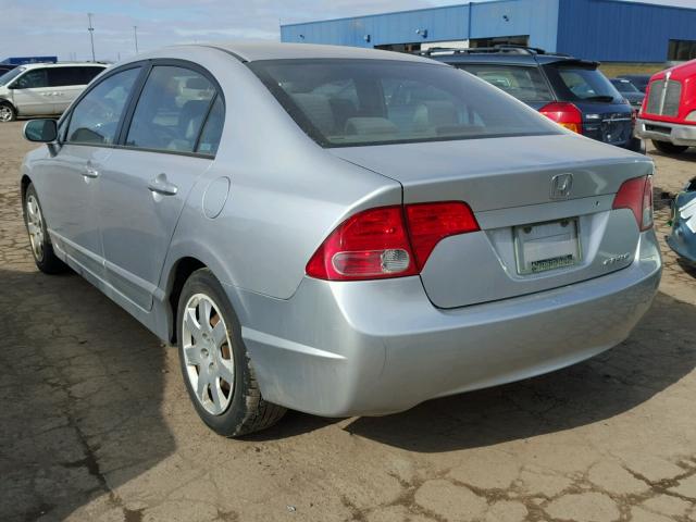 1HGFA15547L003740 - 2007 HONDA CIVIC LX SILVER photo 3