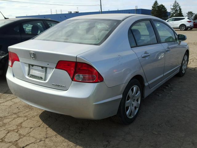 1HGFA15547L003740 - 2007 HONDA CIVIC LX SILVER photo 4