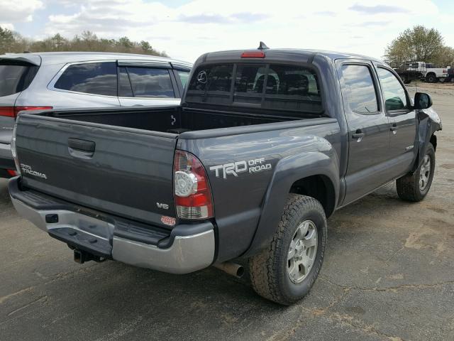 5TFLU4EN7FX144741 - 2015 TOYOTA TACOMA DOU GRAY photo 4