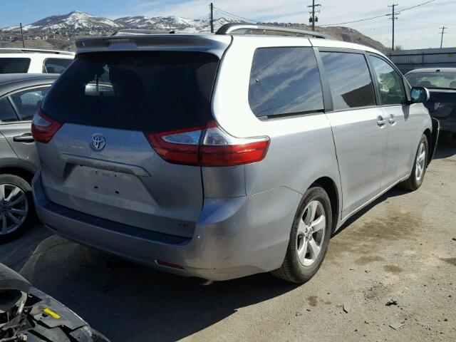 5TDKK3DC6FS585942 - 2015 TOYOTA SIENNA LE GRAY photo 4