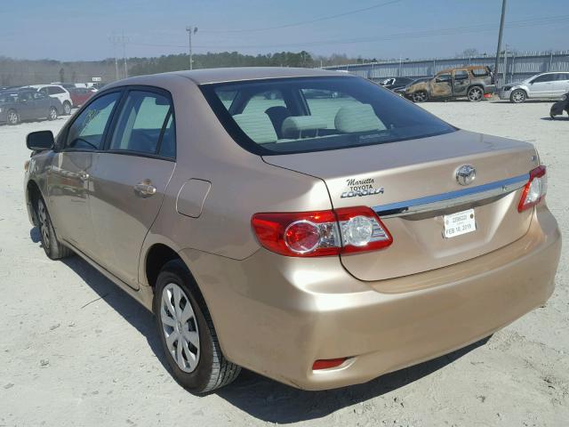 2T1BU4EE0BC614287 - 2011 TOYOTA COROLLA BA GOLD photo 3