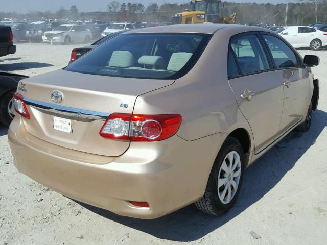 2T1BU4EE0BC614287 - 2011 TOYOTA COROLLA BA GOLD photo 4