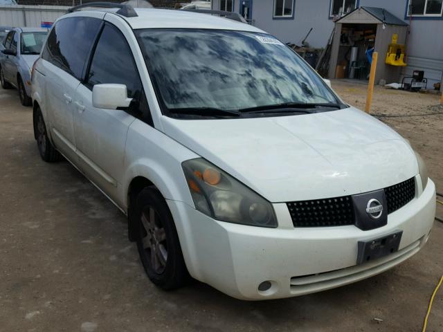 5N1BV28U64N344577 - 2004 NISSAN QUEST S WHITE photo 1