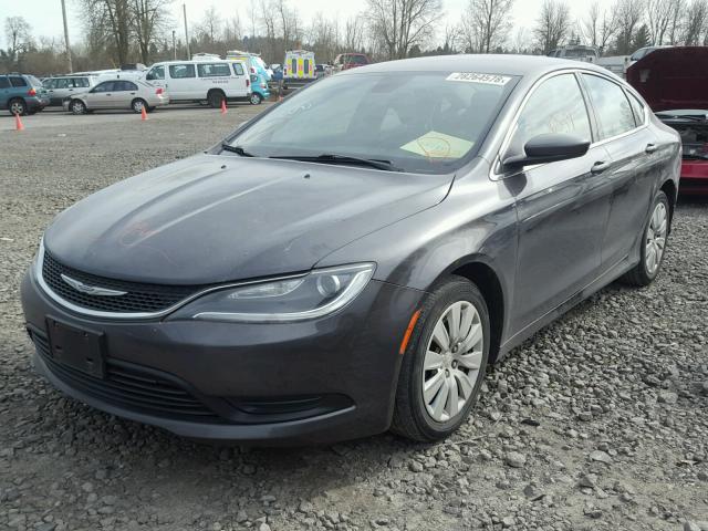 1C3CCCFB8FN742970 - 2015 CHRYSLER 200 LX GRAY photo 2