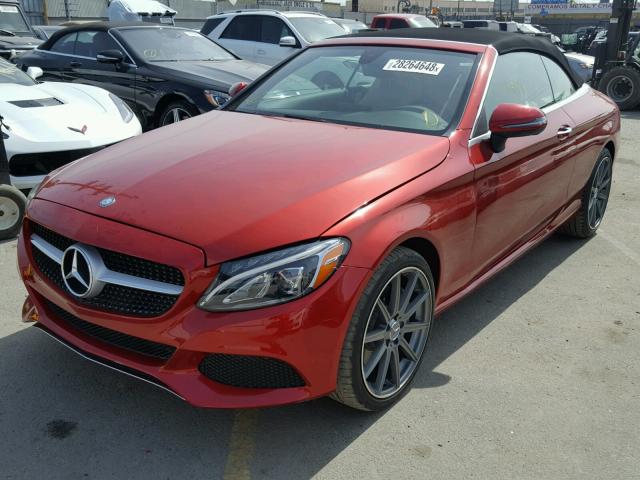 WDDWK4KB4HF521232 - 2017 MERCEDES-BENZ C 300 4MAT BURGUNDY photo 2