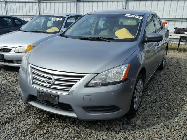 3N1AB7AP0DL729789 - 2013 NISSAN SENTRA S GRAY photo 2