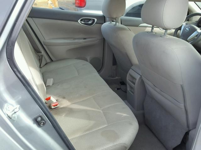 3N1AB7AP0DL729789 - 2013 NISSAN SENTRA S GRAY photo 6