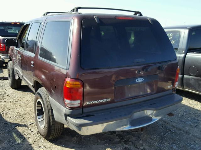 1FMZU73EXYUA77809 - 2000 FORD EXPLORER X MAROON photo 3