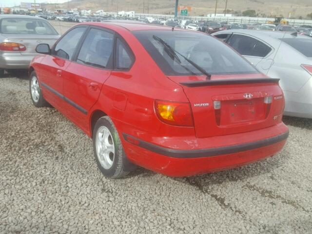 KMHDN55D32U064620 - 2002 HYUNDAI ELANTRA GL RED photo 3