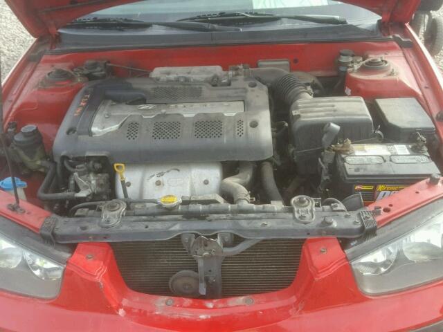 KMHDN55D32U064620 - 2002 HYUNDAI ELANTRA GL RED photo 7