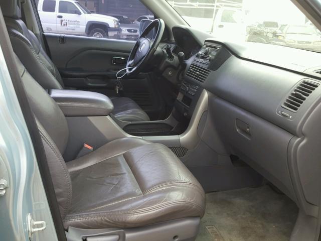 2HKYF18543H500953 - 2003 HONDA PILOT EXL BLUE photo 5