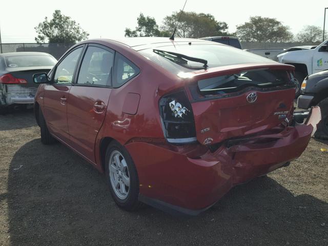 JTDKB20U067066629 - 2006 TOYOTA PRIUS RED photo 3