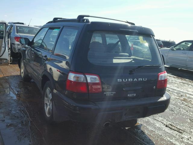 JF1SF65692H743516 - 2002 SUBARU FORESTER S BLACK photo 3