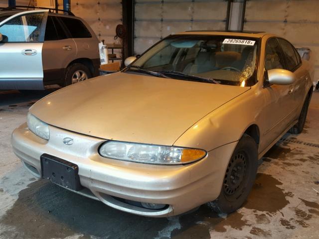 1G3NL52T71C175590 - 2001 OLDSMOBILE ALERO GL GOLD photo 2