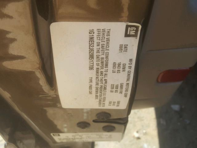 1G1NE52J62M517706 - 2002 CHEVROLET MALIBU LS 灰色 照片 10