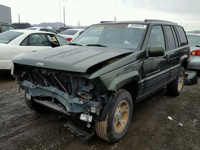 1J4GZ78Y0TC232943 - 1996 JEEP GRAND CHER GREEN photo 2